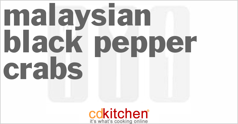 Malaysian Black Pepper Crabs - CDKitchen.com