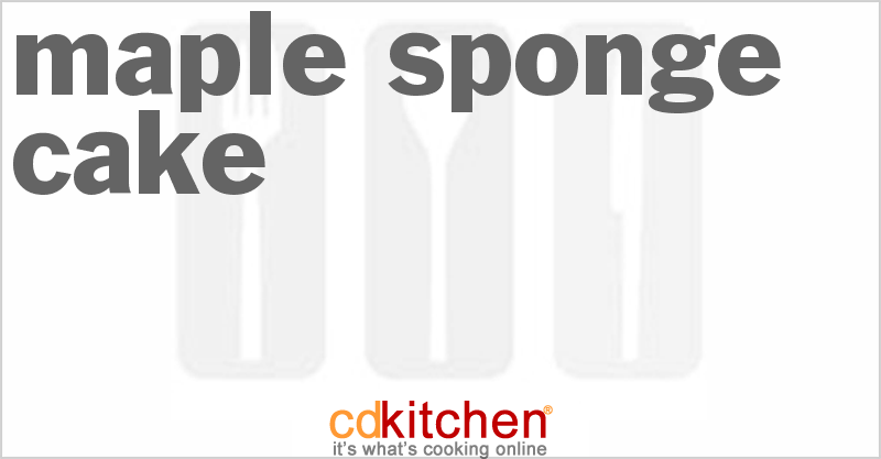 Maple Sponge Cake - CDKitchen.com