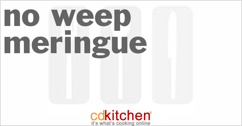 No Weep Meringue - CDKitchen.com