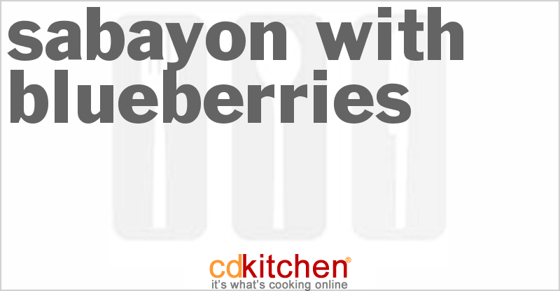 Sabayon With Blueberries - CDKitchen.com