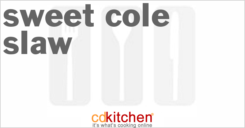 Sweet Cole Slaw - CDKitchen.com