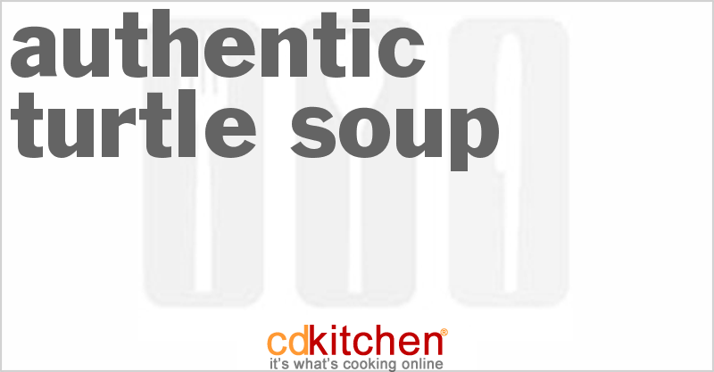 Authentic Turtle Soup - CDKitchen.com