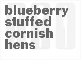 recipe for blueberry stuffed cornish hens