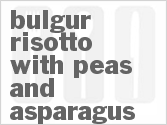 recipe for bulgur risotto with peas and asparagus