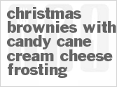 recipe for christmas brownies with candy cane-cream cheese frosting