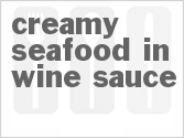 recipe for creamy seafood in wine sauce