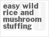 recipe for easy wild rice and mushroom stuffing