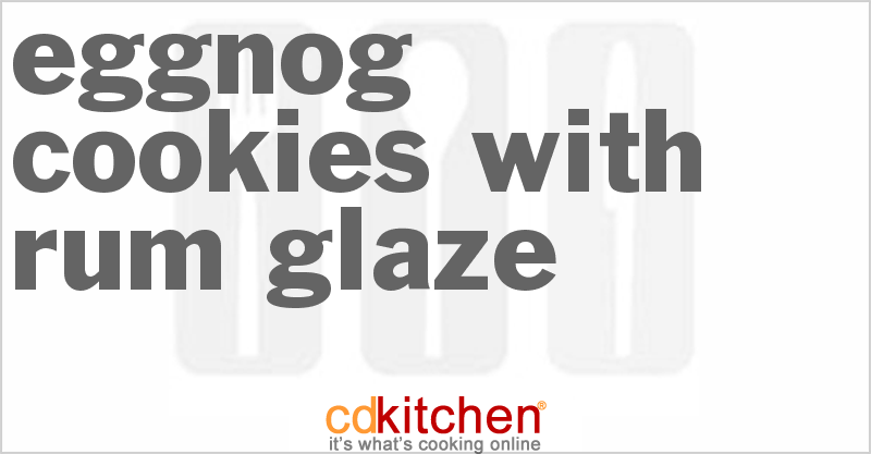 Eggnog Cookies With Rum Glaze - CDKitchen.com