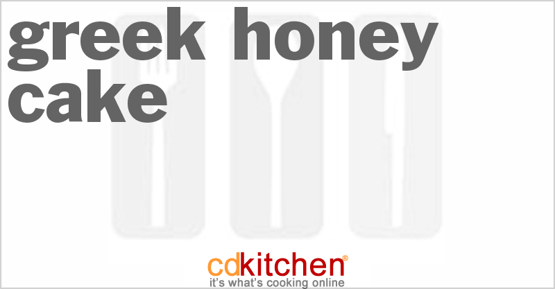 Greek Honey Cake - CDKitchen.com
