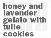 recipe for honey and lavender gelato with tuile cookies