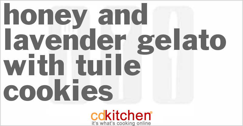 Honey And Lavender Gelato With Tuile Cookies - CDKitchen.com