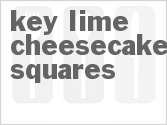 recipe for key lime cheesecake squares