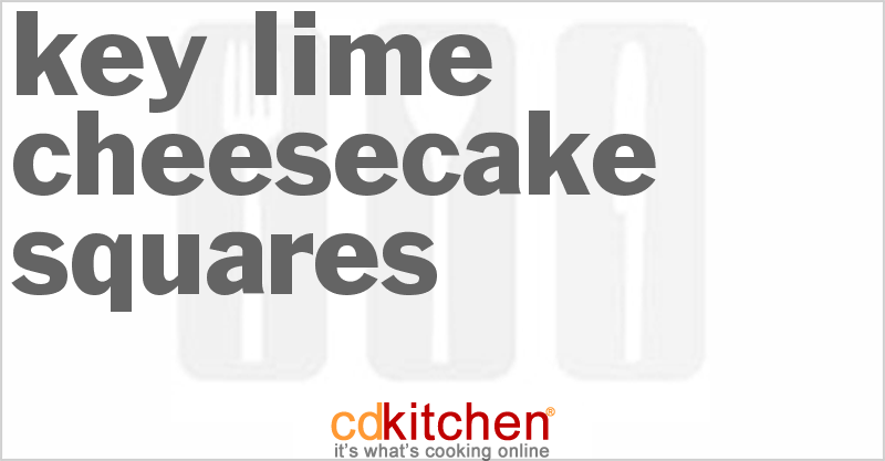 Key Lime Cheesecake Squares - CDKitchen.com