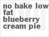 recipe for no-bake low fat blueberry cream pie