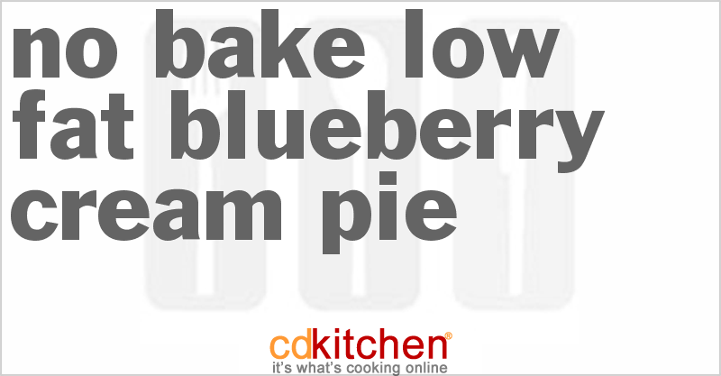 No-Bake Low Fat Blueberry Cream Pie - CDKitchen.com
