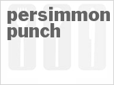 recipe for persimmon punch