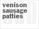 recipe for venison sausage patties