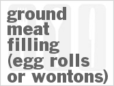 Ground Meat Filling (Egg Rolls or Wontons)