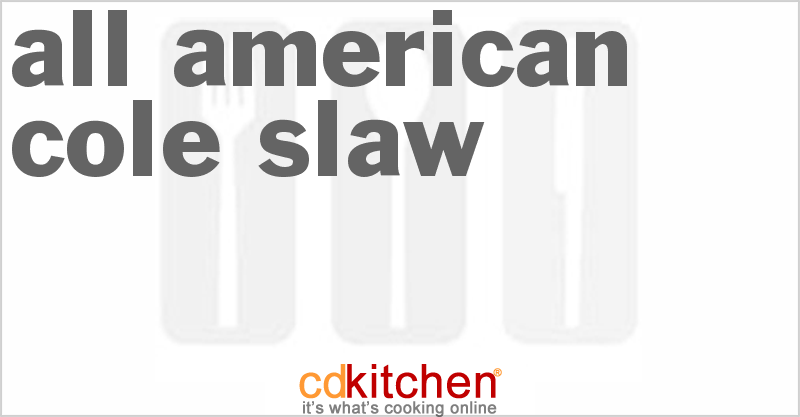 All-American Cole Slaw - CDKitchen.com