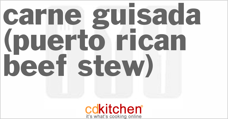 Carne Guisada (Puerto Rican Beef Stew) - CDKitchen.com