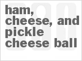 recipe for ham, cheese, and pickle cheese ball