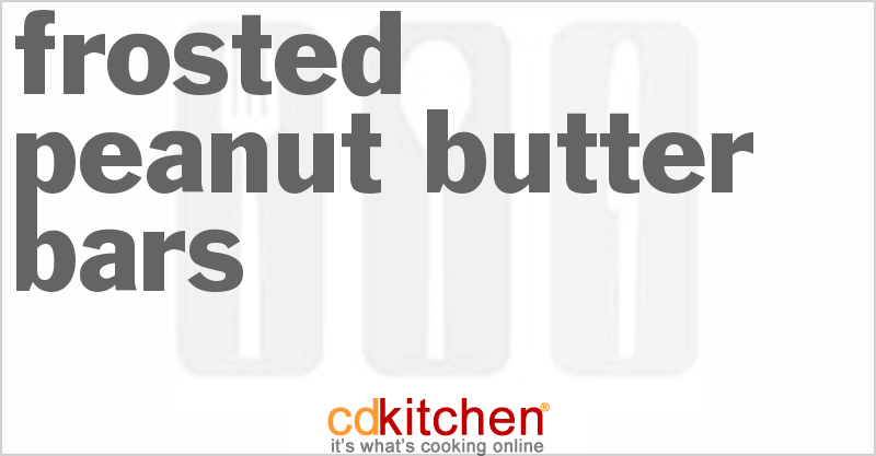 Frosted Peanut Butter Bars - CDKitchen.com