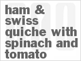 recipe for ham & swiss quiche with spinach and tomato