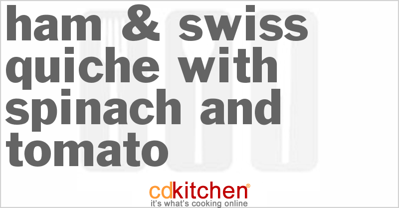 Ham & Swiss Quiche With Spinach And Tomato - CDKitchen.com