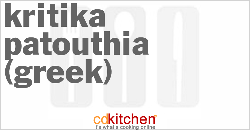 Kritika Patouthia (Greek) - CDKitchen.com