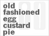 recipe for old fashioned egg custard pie
