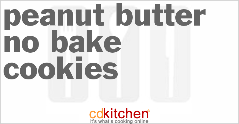 Peanut Butter Brown Sugar No Bake Cookies - CDKitchen.com