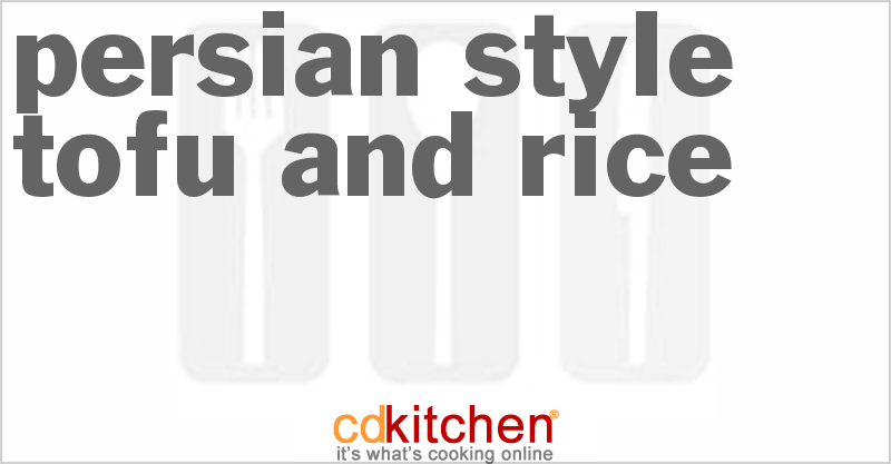 Persian-Style Tofu And Rice - CDKitchen.com