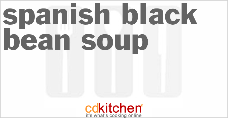Spanish Black Bean Soup - CDKitchen.com
