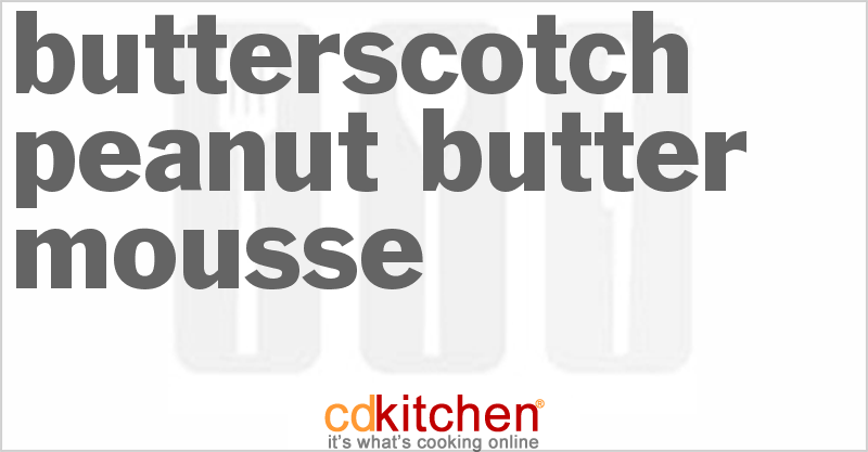 Butterscotch Peanut Butter Mousse - CDKitchen.com