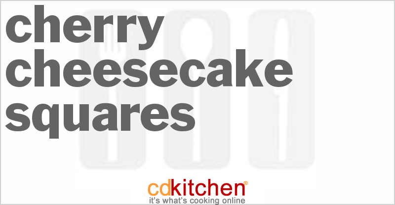 Cherry Cheesecake Squares - CDKitchen.com