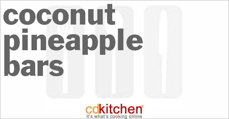 Coconut Pineapple Bars - CDKitchen.com