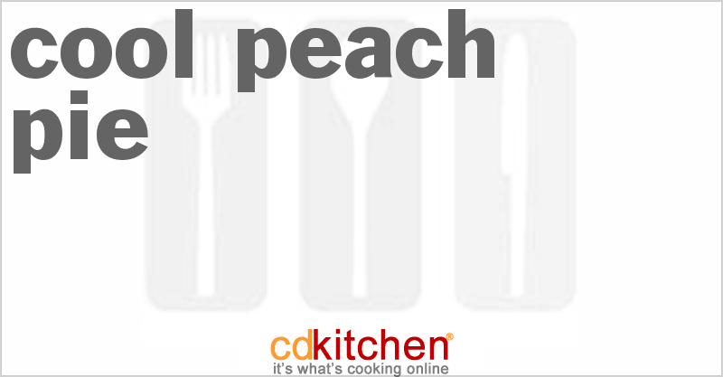 Cool Peach Pie - CDKitchen.com