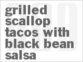 recipe for grilled scallop tacos with black bean salsa