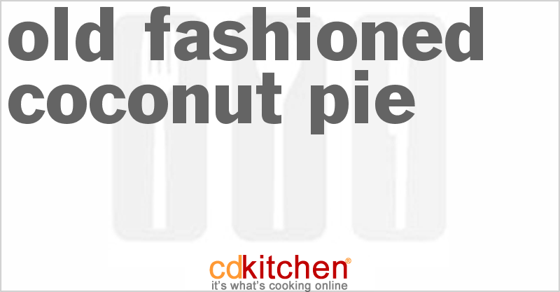 Old-fashioned Coconut Pie - CDKitchen.com