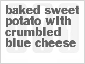 recipe for baked sweet potato with crumbled blue cheese