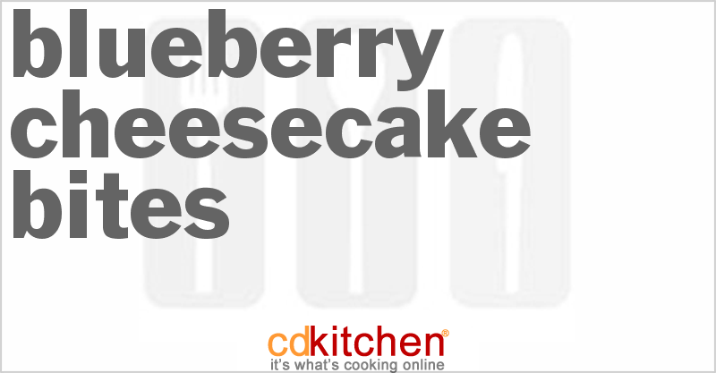 Blueberry Cheesecake Bites - CDKitchen.com