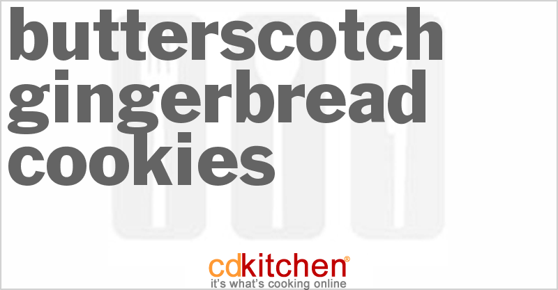 Butterscotch Gingerbread Cookies - CDKitchen.com