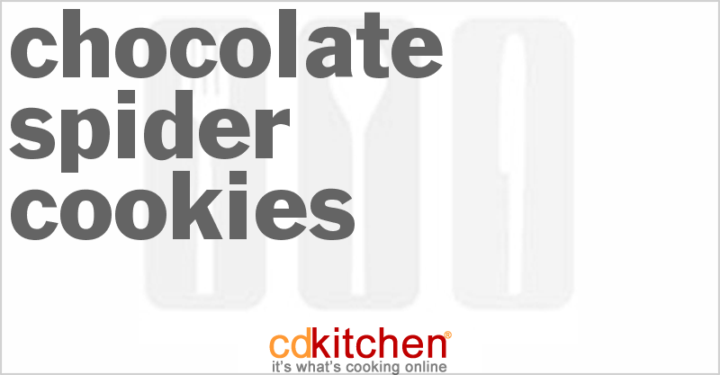 Chocolate Spider Cookies - CDKitchen.com
