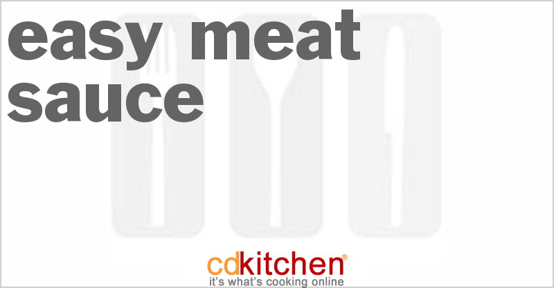 Easy Meat Sauce - CDKitchen.com