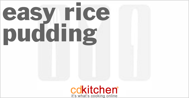 Easy Rice Pudding - CDKitchen.com