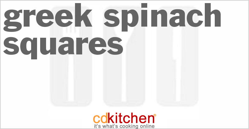 Greek Spinach Squares - CDKitchen.com