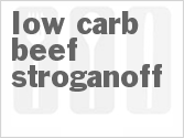 recipe for low carb beef stroganoff