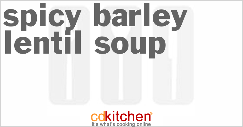 Spicy Barley Lentil Soup - CDKitchen.com