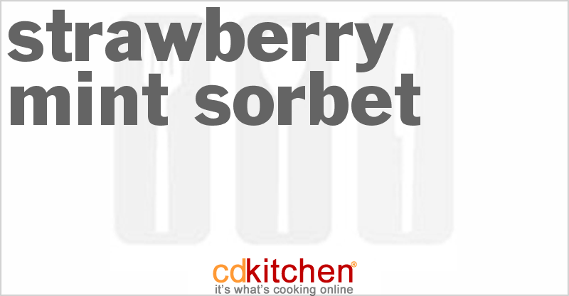 Strawberry Mint Sorbet - CDKitchen.com
