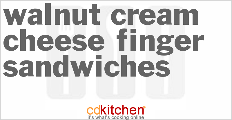 Walnut Cream Cheese Finger Sandwiches - CDKitchen.com